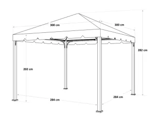 Pérgola Naterial Ysis 3x3m Beige/Gris