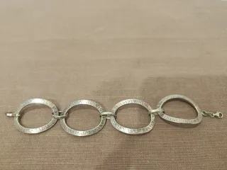 Pulsera Plata Ley Estilo Versace