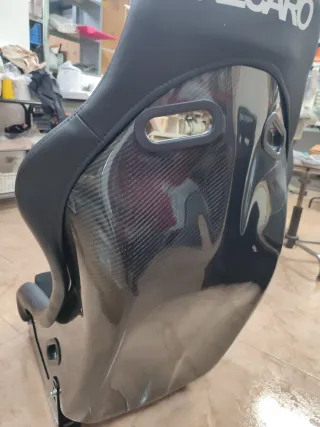 Asientos backet tipo Recaro Pole Position carbono