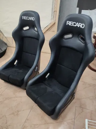 Asientos backet tipo Recaro Pole Position carbono