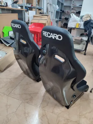 Asientos backet tipo Recaro Pole Position carbono