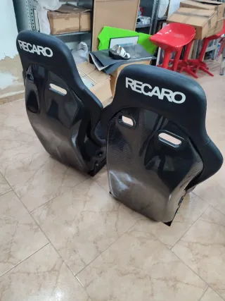 Asientos backet tipo Recaro Pole Position carbono