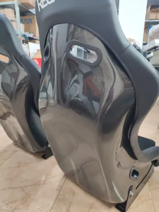 Asientos backet tipo Recaro Pole Position carbono