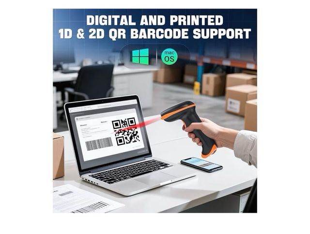 Escáner de Código de Barras Tera Negro/Naranja