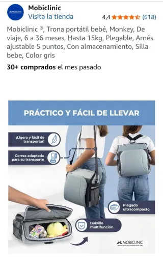 Trona portátil para bebé