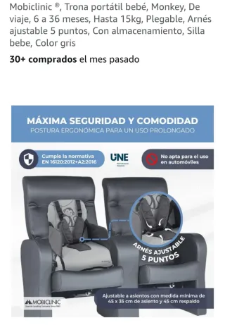 Trona portátil para bebé