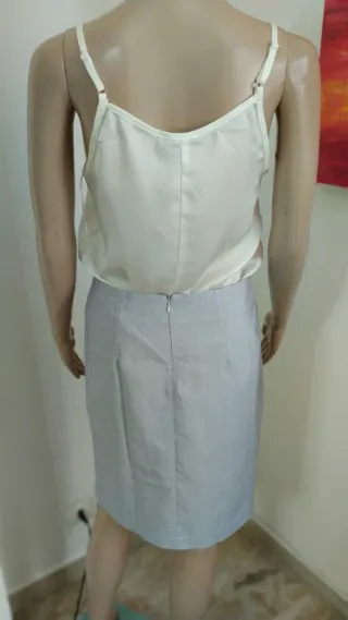 Abito estivo donna grigio e bianco