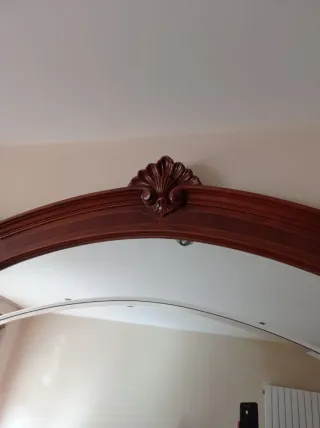 Espejo de salón madera y cristal