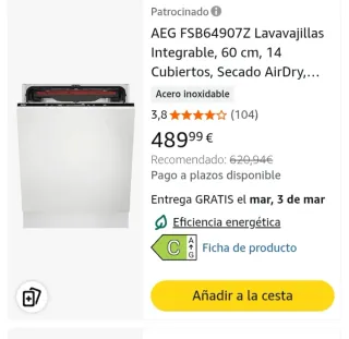 Lavavajillas AEG FSB64907Z