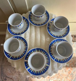 Set di 6 tazzine da caffè in ceramica