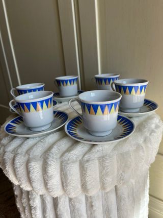 Set di 6 tazzine da caffè in ceramica