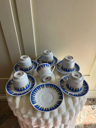Set di 6 tazzine da caffè in ceramica