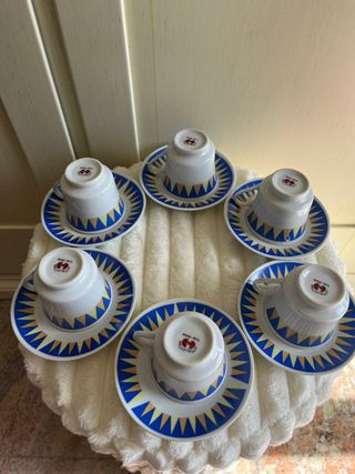 Set di 6 tazzine da caffè in ceramica