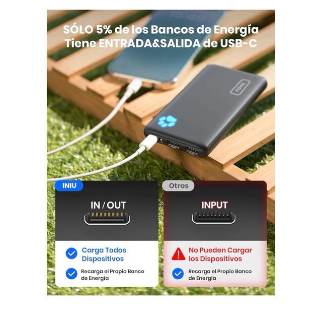 Power Bank 10000mAh INIU Batería Externa