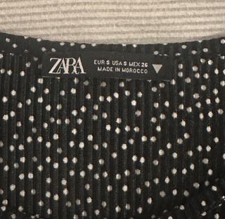 Vestido Zara Preto Estampado