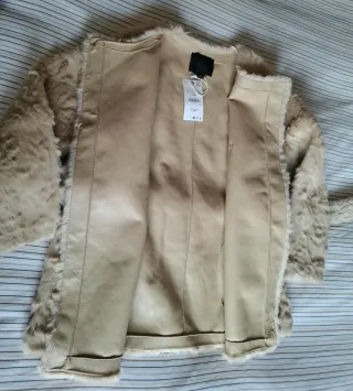 Abrigo pelo Zara Talla L