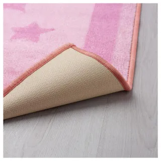 Alfombra infantil IKEA, color rosa. poliéster