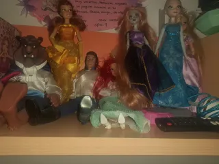 Muñecas Disney: Bella, Bestia, Ariel, Elsa, Anna