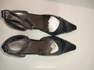 Zapatos de tacón piel negros talla 37