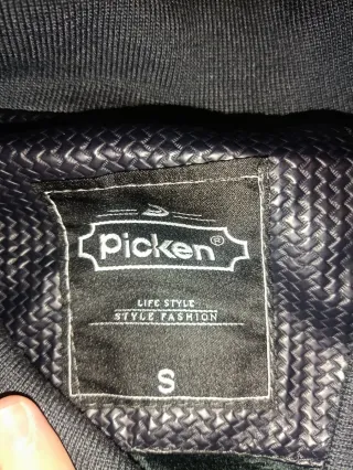 Chaqueta de cuero hombre negra