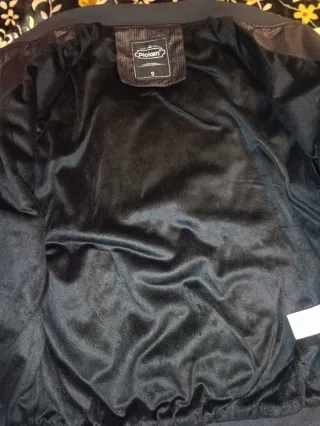 Chaqueta de cuero hombre negra