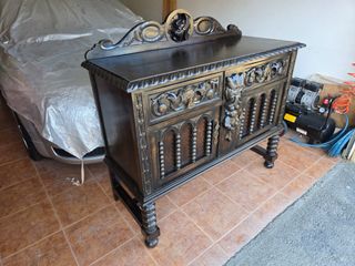 Mueble antiguo restaurado madera noble