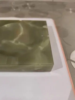 Cenicero Onix Verde Piedra Natural Sin Usar