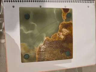 Cenicero Onix Verde Piedra Natural Sin Usar