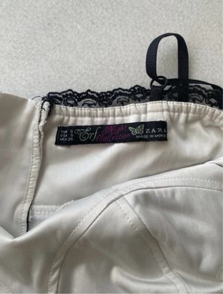 Vestido Zara blanco con encaje