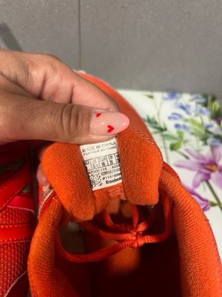 Zapatillas deportivas Reebok naranjas y verdes