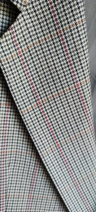 Chaqueta de pata de gallo vintage - Años 70