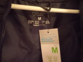 Casaco acolchoado preto Primark Tamanho M