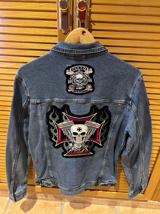 Chaqueta Vaquera Moto Parches