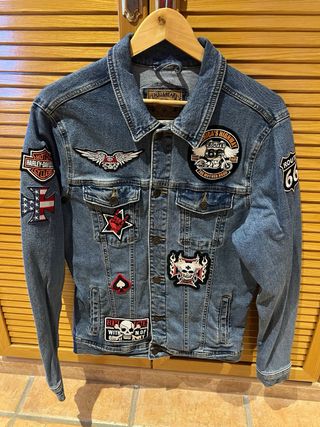 Chaqueta Vaquera Moto Parches