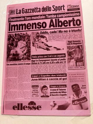 Coppia cartoline La Gazzetta dello Sport vintage