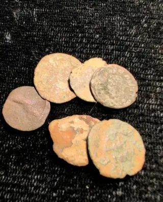 Lote de monedas antiguas para limpiar