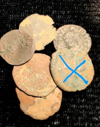 Lote de monedas antiguas para limpiar