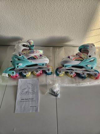 Patines en linea niña Ajustables Rainbow Talla L