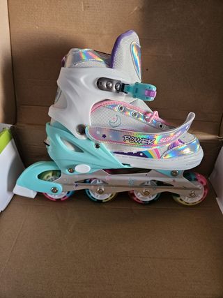 Patines en linea niña Ajustables Rainbow Talla L