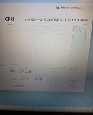 Ordenador portátil HP i3 ONCEAVA GENERACIÓN, 8RAM