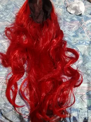 Peluca larga pelirroja nueva