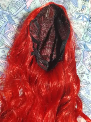 Peluca larga pelirroja nueva