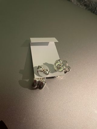 Pendientes Luxenter Aros Dobles Plateados