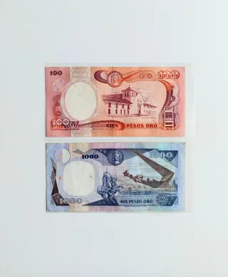 Billetes CAPICÚA ALTERNOS Colombia 1985 y 1987