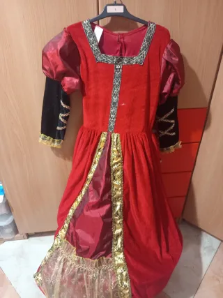 Disfraz Época Rojo y Dorado Talla 5/6