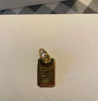 Colgante Pandora Chapa Bañado Oro 14k