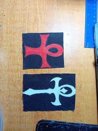 Patch Ankh Cruz Egípcia Vermelha