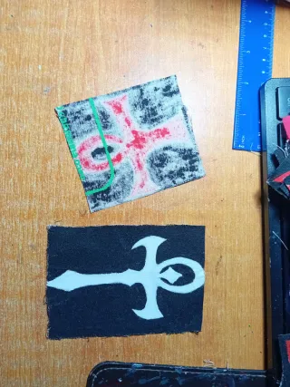 Patch Ankh Cruz Egípcia Vermelha