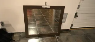 Espejo marco madera marrón