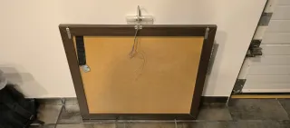 Espejo marco madera marrón